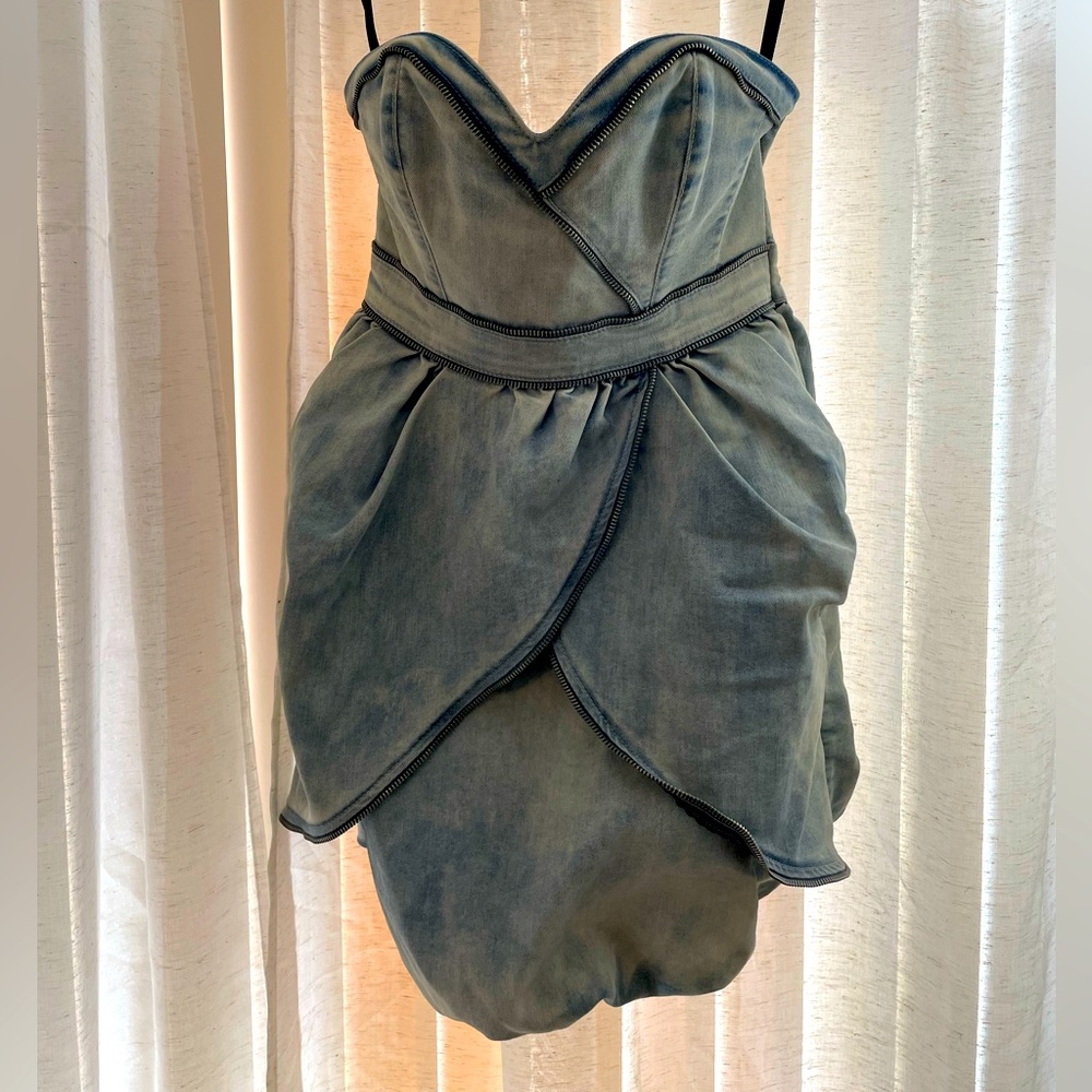 Guess Denim Bubble strapless dress